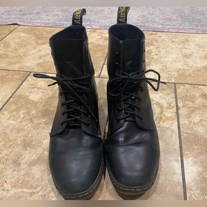 Black Leather Dr. Martens Boots